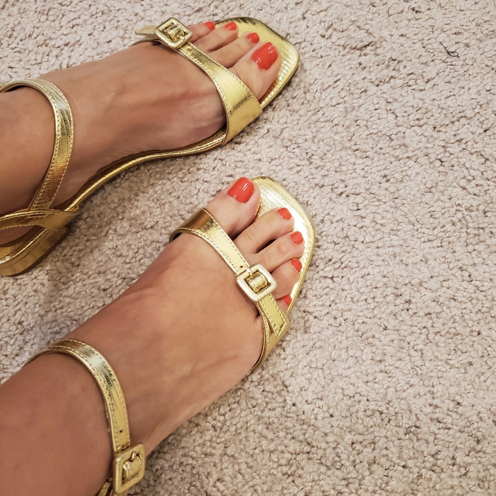 J CREW Gold Strappy Sandals - Picture 7 of 12